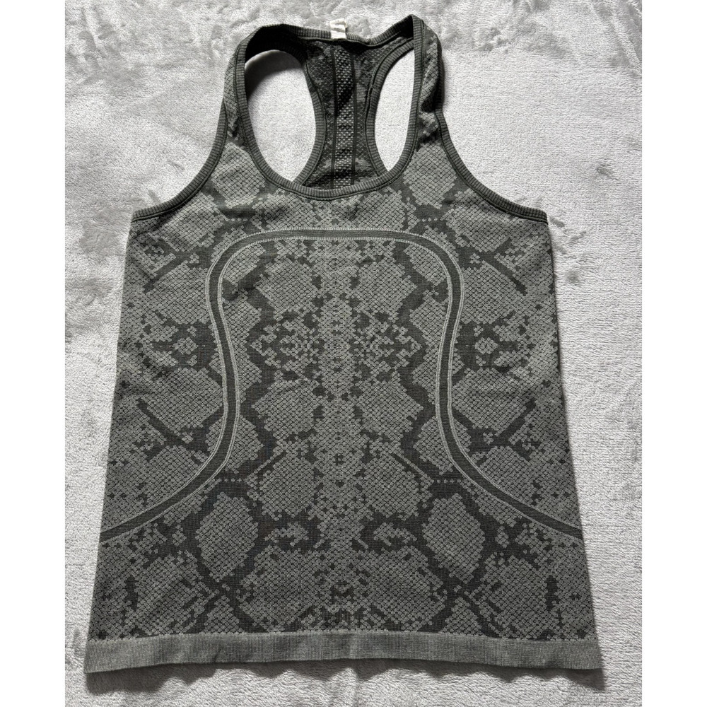 Lululemon Swiftly Tech Shirt Womens 10 Green Yoga Performance Racerback Tank Top